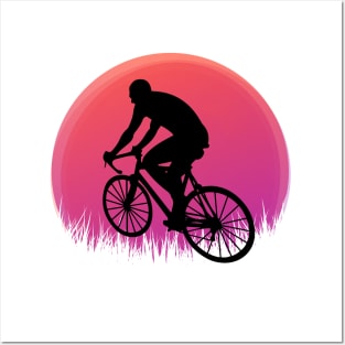 Cycling Retro Vintage Sunset Style Posters and Art
